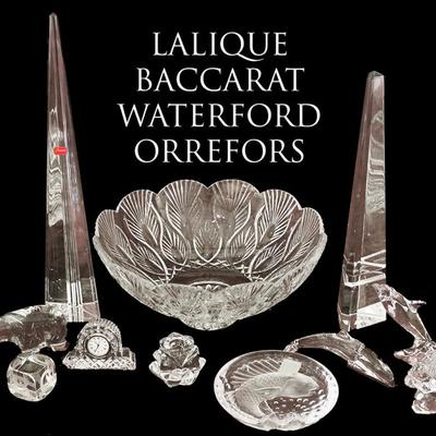 Lalique, Baccarat, Waterford, Orrefors