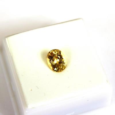 2.00 CT MIN 9x7MM precious Brazilian Topaz  gemstone, yellow
