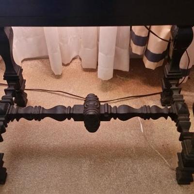 Antique burl-top tables, $489/pair
