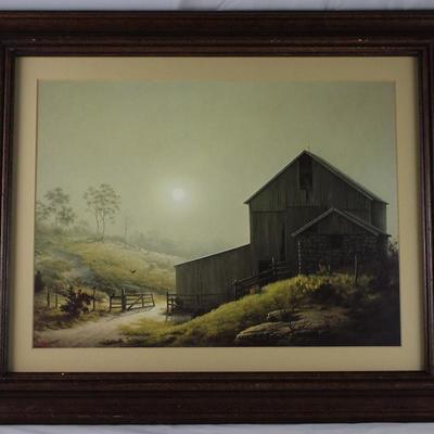 "A Misty Country Morn" by Dalhart Windberg Framed Print 1981 (print 18 x24)