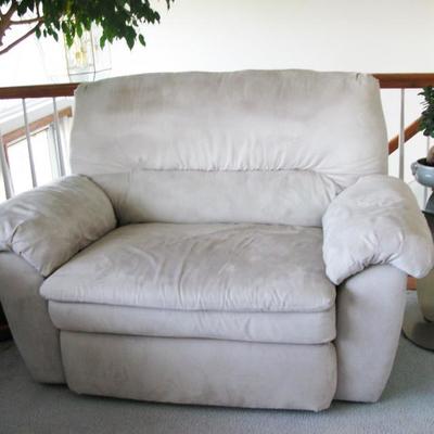 Faux saude large size snuggler chair and a half recliner BUY IT NOW  $ 165.00