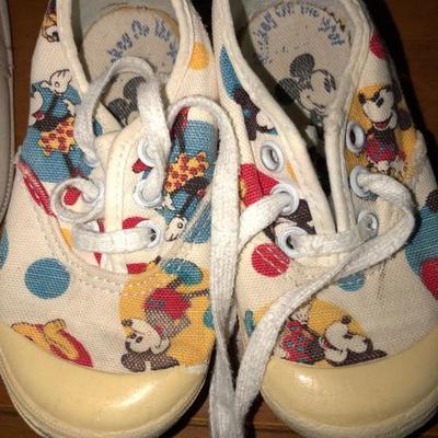 Vintage Mickey Mouse Baby Shoes