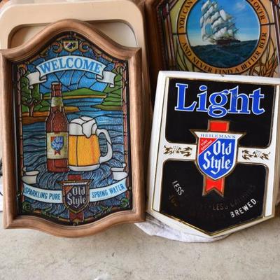 Old Style Lighted Bar Sign & Old Style Lite Sign