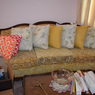 Vintage Sofa & Pillows 