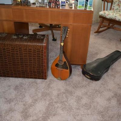 Mandolin, Guitar Case, & Suitcase 