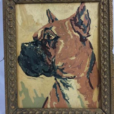 Art Deco Bulldog painting
http://carrellestatesales.hibid.com/catalog/130794/may-8th-fine-art-and-antiques-auction/