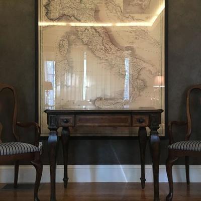 Oversized Italy Map, Hooker Furniture Game Table