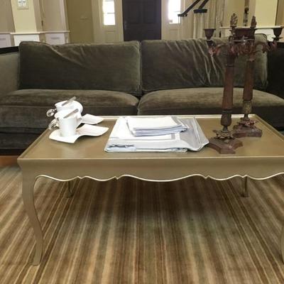 Brushed Aluminum Coffee Table, Linens