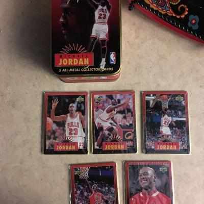 michael jordan metal basketball cards 