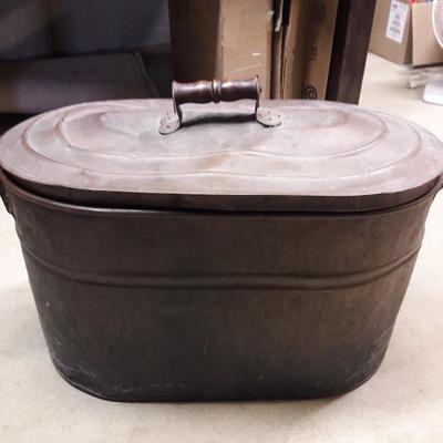 Old copper boiler. Great for storing so many things!