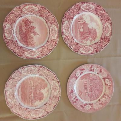 Pink Mt Vernon plates