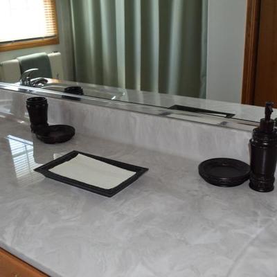 Bath Cup, Soap Dispenser & Trays