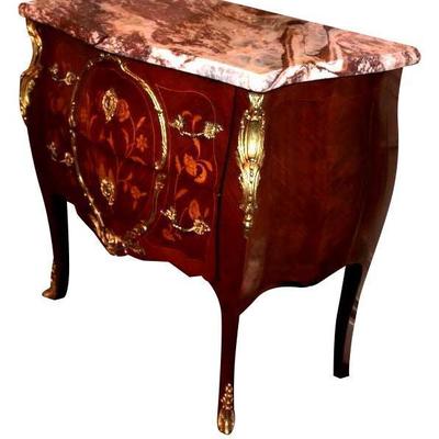 Bombay Spanish marble top commode