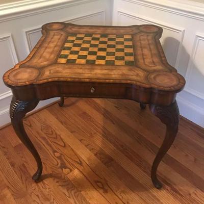 Maitland Smith square chess/checkers game table