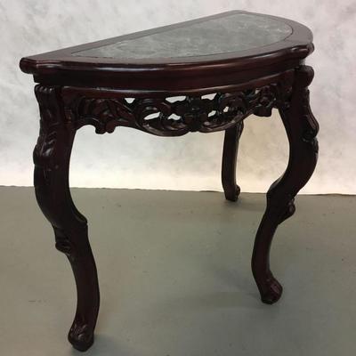 Console table marble top hand carved