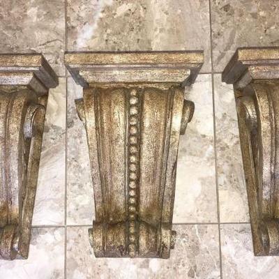 Decorative architectural wall Sconces, Set of 3