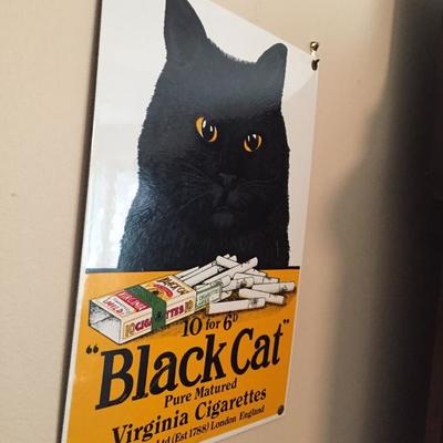 Black Cat Metal Poster.