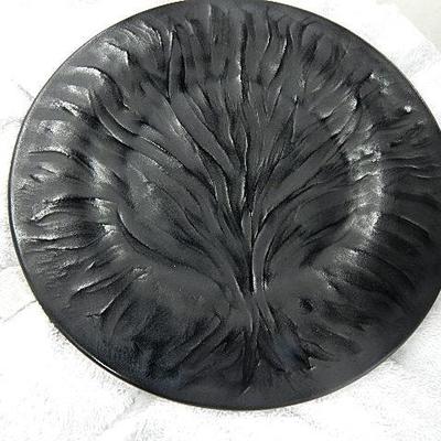 Lalique Black Crystal Tree of Life Plate