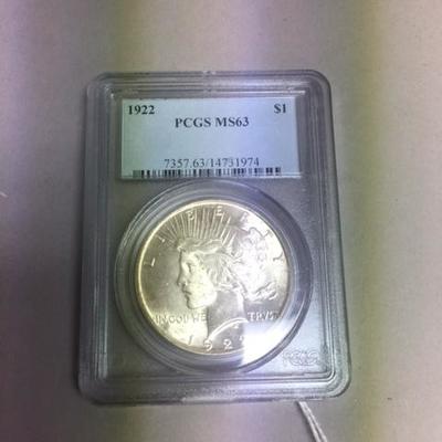 Graded 1925 Silver Dollar