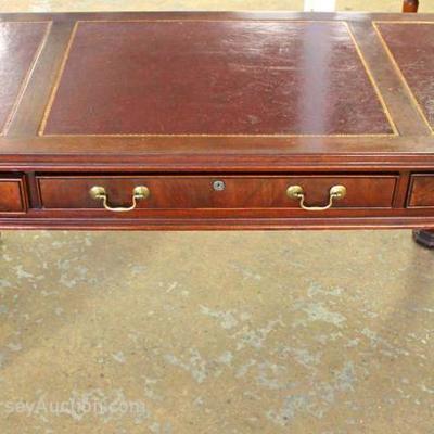 Mahogany Chippendale Style Leather Top 3 Drawer Writing Desk by “Jasper Furniture”
Located Inside – Auction Estimate $200-$400
