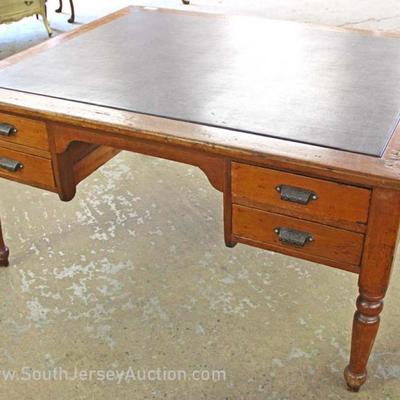 ANTIQUE Leather Top Oak Partners Desk
Located Inside – Auction Estimate $300-$600
