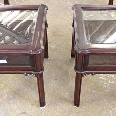 PAIR of GOOD QUALITY Mahogany Chippendale Style Display End Tables
Located Inside – Auction Estimate $100-$300

