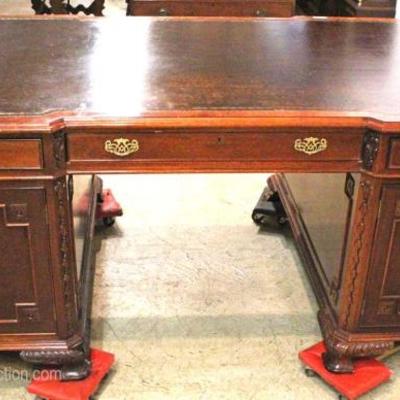  Large SOLID Mahogany 3 Part Executive Desk with Leather Top by “Maitland Smith Furniture”

Located Inside – Auction Estimate $1000-$2000 