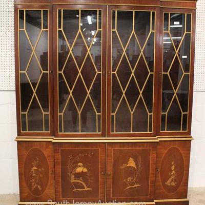 BEAUTIFUL 2 Piece Mahogany 4 Door China Cabinet by “Baker Furniture Limited Edition” 
Located Inside – Auction Estimate $1000-$2000 