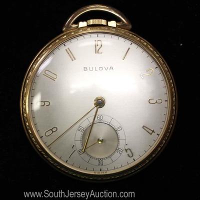 17 Jewels Bulova Pocket Watch circa 1939 