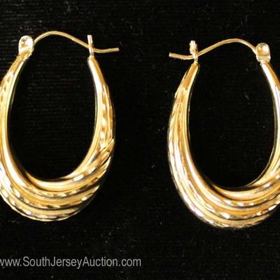14 Karat Gold Hoop Earrings 
