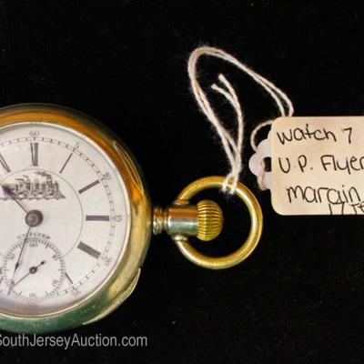 U.P. Flyer 17 Jewels Silveroid Pocket Watch by â€œMarain Watch Companyâ€ circa 1870 