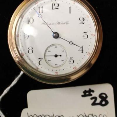 15 Jewel Pocket Watch Hampden Watch Company Dueber Watch Company circa 1900 