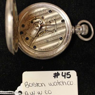 Waltham Coin Pocket Watch by â€œBoston Watch Company A.W.W. Companyâ€ 