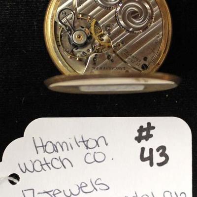 14 Karat Gold Filled 17 Jewels Model 912 Pocket Watch by â€œHamilton Watch Companyâ€ circa 1938