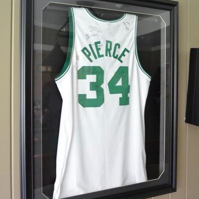 Paul Pierce jersey autographed by multiple Celtic players