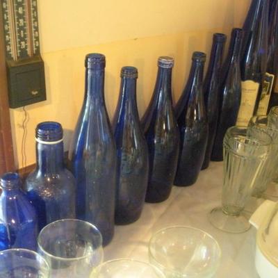 cobalt blue bottles