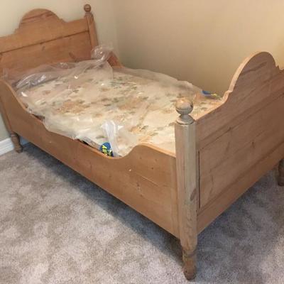 hand made sleigh bed 