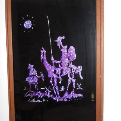 framed etched in glass art
