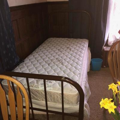 Iron frame single bed (vintage) we have two