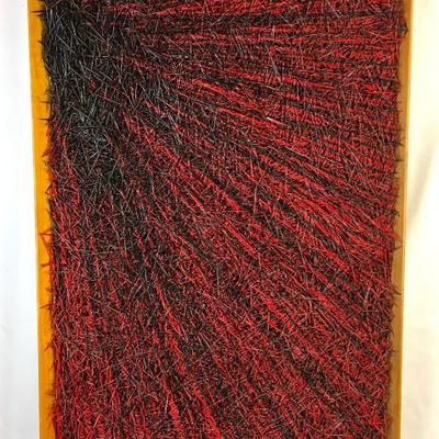 Huge 3-D Abstract Wall Art Sculpture by Sword - made entirely of painted toothpicks
click the link to learn more and to bid...