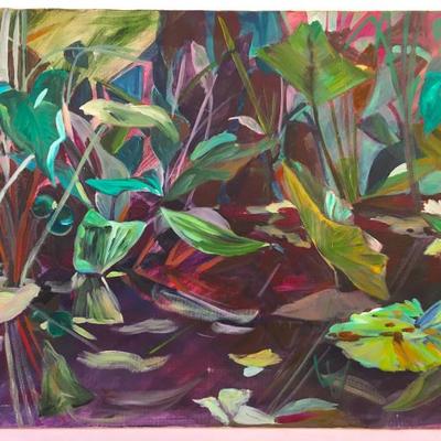 Expressionist Garden Painting on Canvas
click the link to learn more and to bid...
