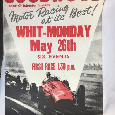 Original British Racing poster ca. 1950
click link to learn more and to bid...