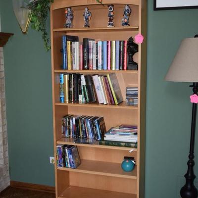 Book Shelf, books, figurines, wall art, artificial plant