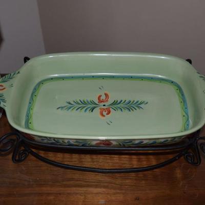 Decorative Tray with Holder