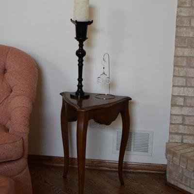 Side Table, Candle holder and Candle