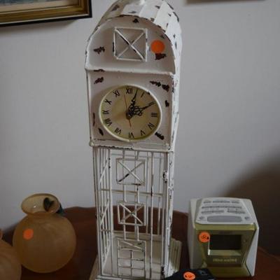 Vintage clock, misc. decor