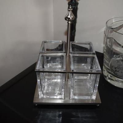 Glass dip server, Faberge ice bucket