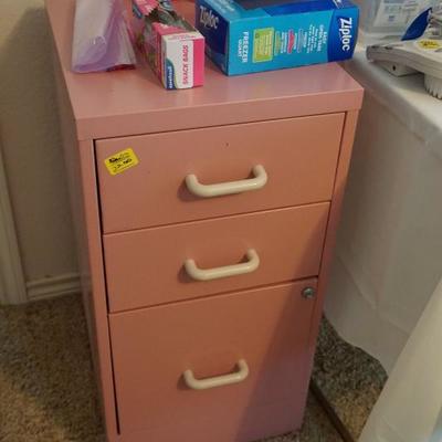 Pink File Cabinet