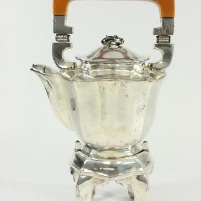 Lot 183: Italian 800 Silver Tip Urn with Bakelite Handle 