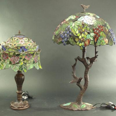 Lot 276: 2 Tiffany Type Lamps 